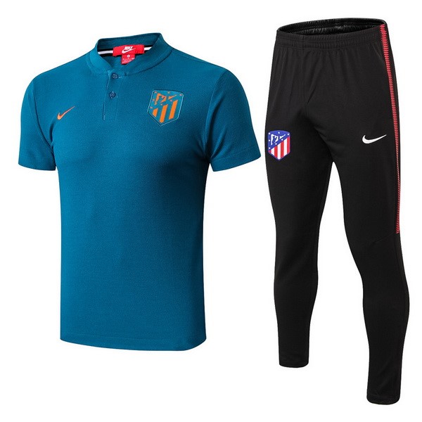 Polo Conjunto Completo Atlético de Madrid 2018/19 Azul Negro